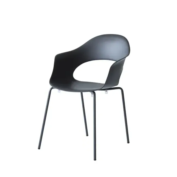 Curved Outdoor Chair Set - Anthracite, Recycled Polymer image