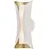 Curved Wall Light with Gold Interior - White, Metal