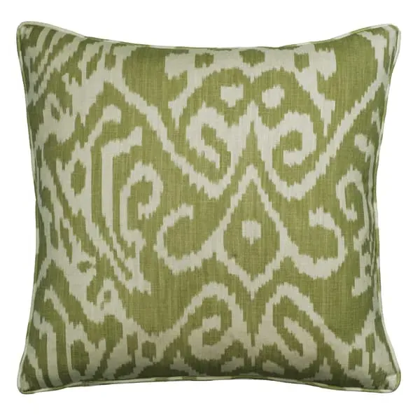 Cushion with Ikat Pattern - Leaf, Cotton Blend image