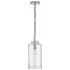 Cylindrical Pendant Light - Polished Nickel, Glass