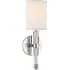 Cylindrical Wall Light - Nickel, Crystal
