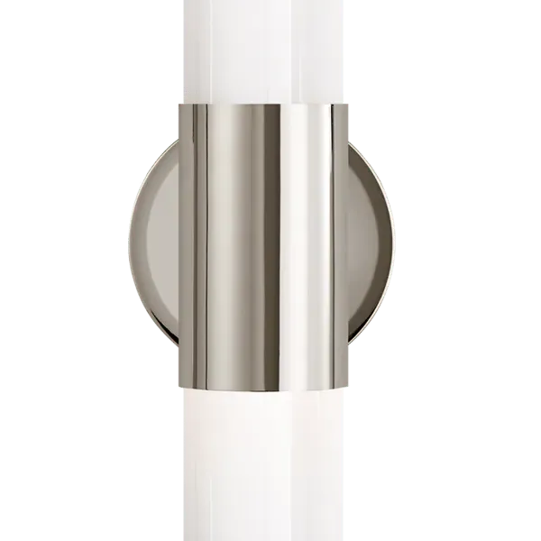 Cylindrical Wall Light - Nickel, Glass
