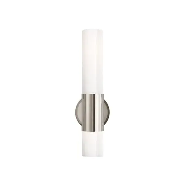 Cylindrical Wall Light - Nickel, Glass image
