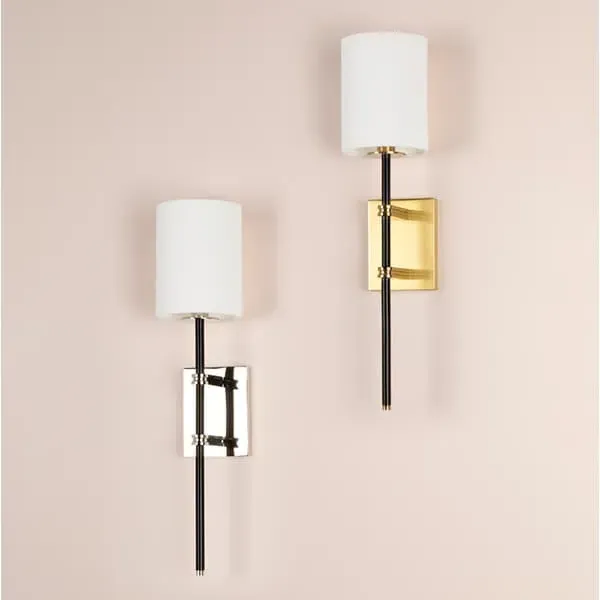 Denise Wall Light - Polished Nickel, Metal