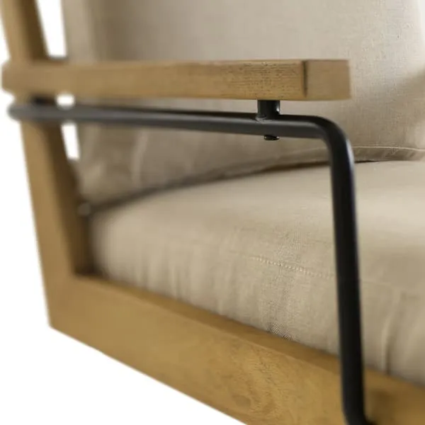 Desk Chair with Cushions - Light Neutral, Linen