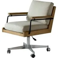 Desk Chair with Cushions - Light Neutral, Linen