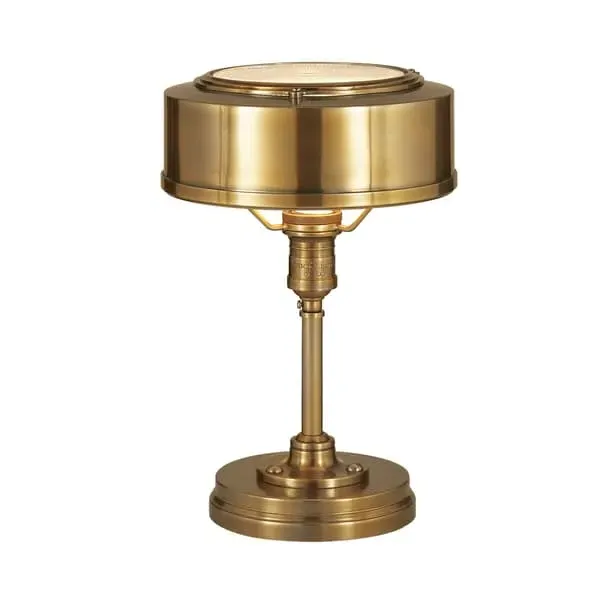 Desk Task Light with Glass Disc - Brass, Metal image