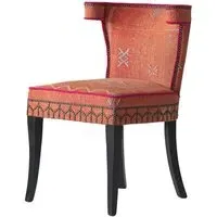 Dining Chair with Arms - Orange, Moroccan Fabric