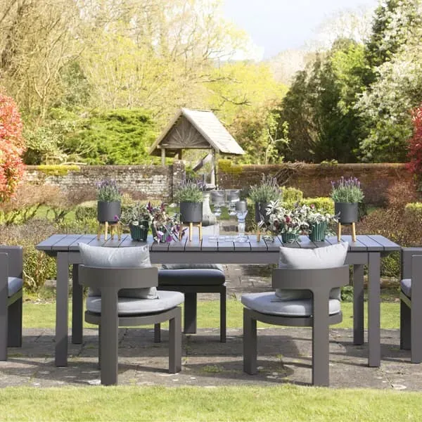 Dining Chair with Arms - Slate, Aluminium