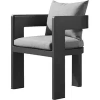 Dining Chair with Arms - Slate, Aluminium