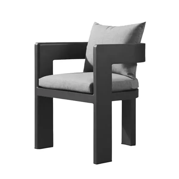 Dining Chair with Arms - Slate, Aluminium image