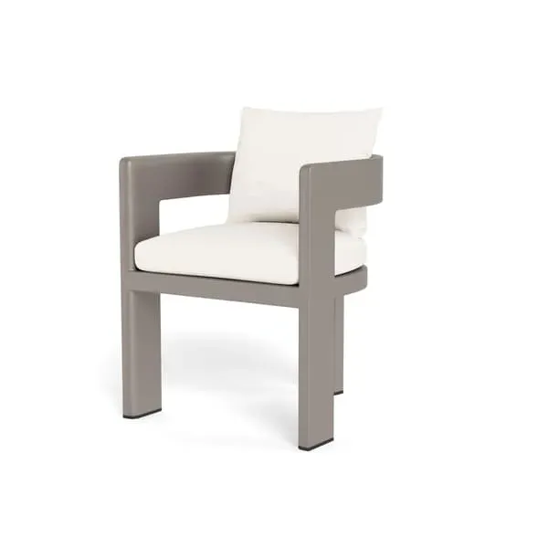 Dining Chair with Arms - Taupe, Aluminium image