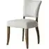 Dining Chair with Brass Studs - Light Neutral, Linen