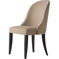 Dining Chair with Curved Back - Taupe, Cotton