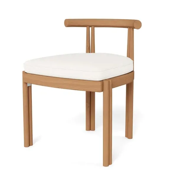Dining Chair with Curved Back - Teak