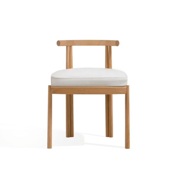 Dining Chair with Curved Back - Teak image