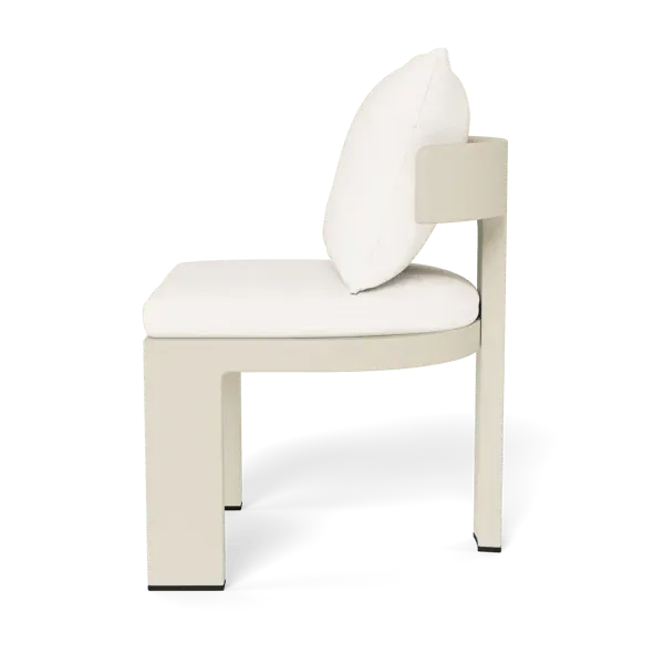 Dining Chair with Cushions - Bone, Aluminum
