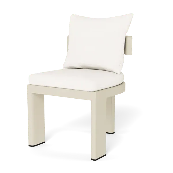 Dining Chair with Cushions - Bone, Aluminum image