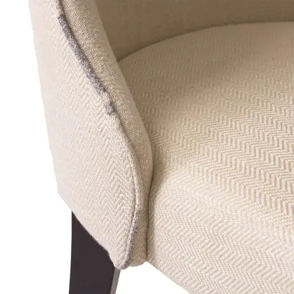 Dining Chair with Herringbone Pattern - Linen, Linen