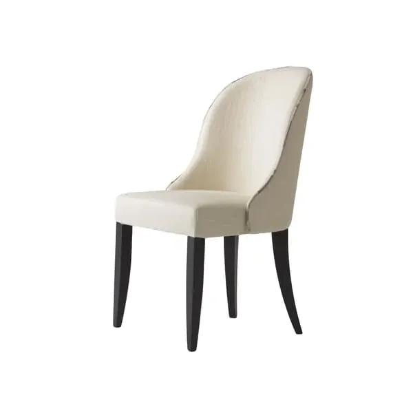 Dining Chair with Herringbone Pattern - Linen, Linen