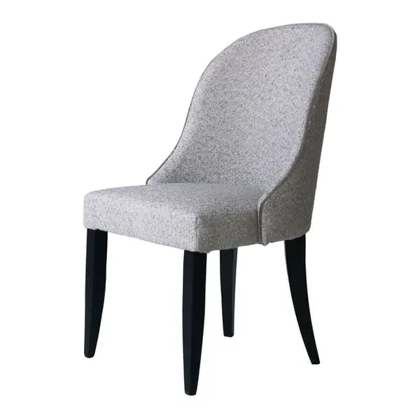 Dining Chair with Padded Seat - Grey, Linen