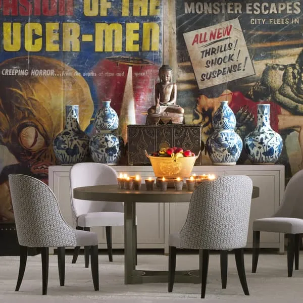 Dining Chair with Padded Seat - Grey, Velvet
