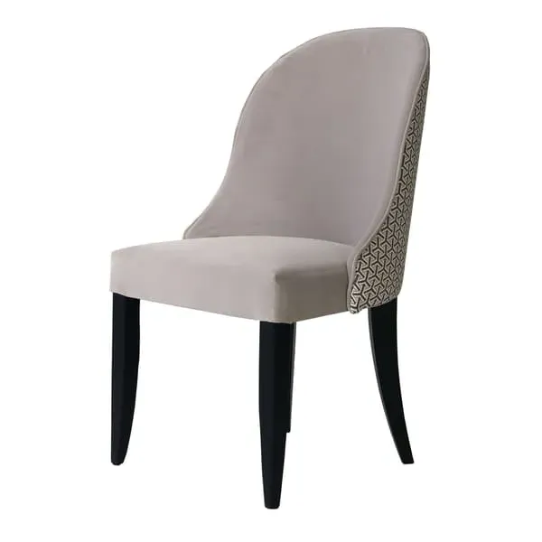 Dining Chair with Padded Seat - Grey, Velvet