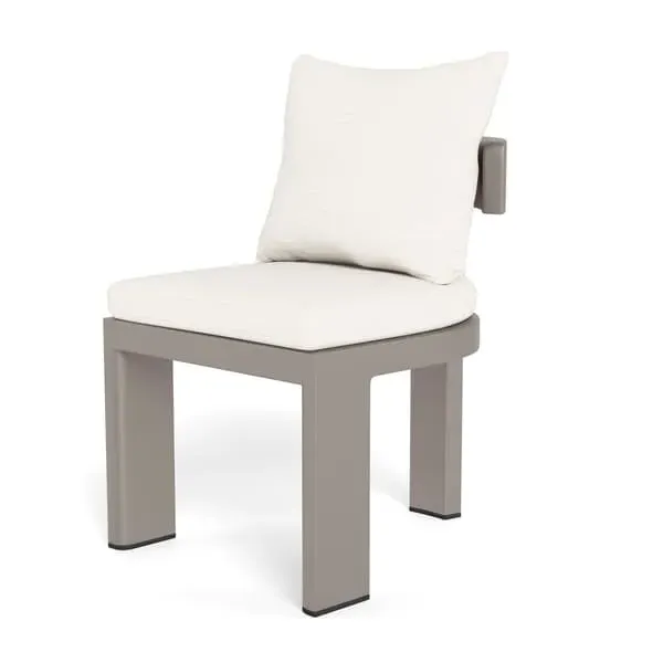 Dining Chair with Removable Cover - Taupe, Aluminium image