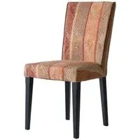 Dining Chair with Tall Backrest - Brick, Linen