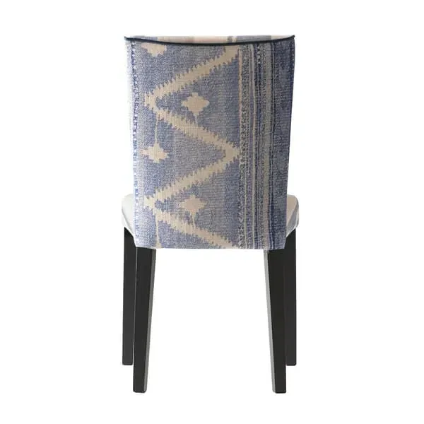 Dining Chair with Tall Backrest - Denim, Cotton