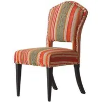 Dining Chair with Upholstery - Multicolor, Wool