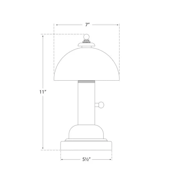 Dome Table Lamp - Polished Nickel