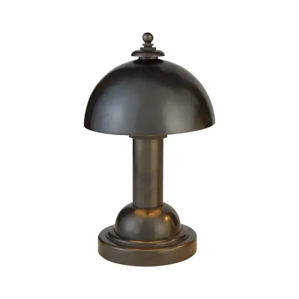 Dome Table Lamp with Layered Base - Bronze, Metal