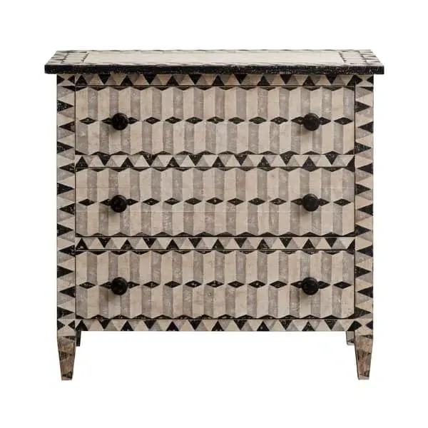 Donato Hand-Painted Chest - Multicolor, Reclaimed Wood