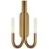 Double Wall Light - Antique Brass, Crystal