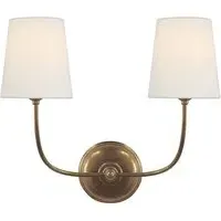 Double Wall Light - Brass, Metal
