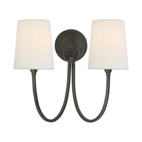 Double Wall Light - Bronze, Metal