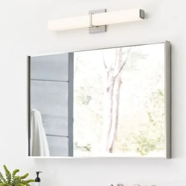 Double Wall Light - Nickel, Glass