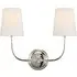 Double Wall Light - Polished Nickel
