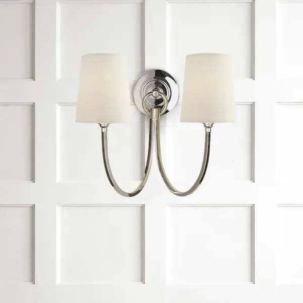 Double Wall Light - Polished Nickel