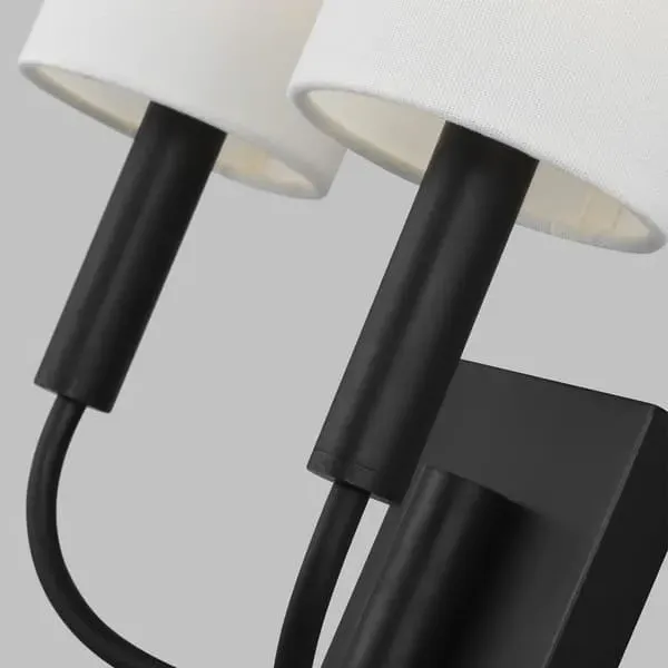 Double Wall Light with Candelabra - Aged Iron