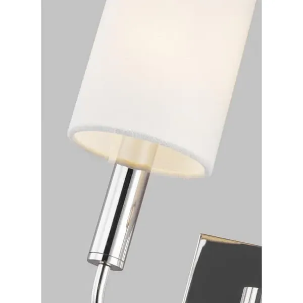 Double Wall Light with Candelabra - Polished Nickel