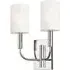 Double Wall Light with Candelabra - Polished Nickel