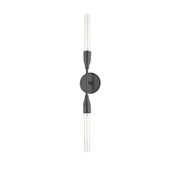 Double Wall Light with Circular Plate - Bronze image