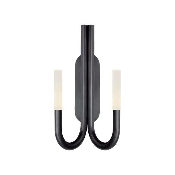 Double Wall Light with Crystal - Bronze