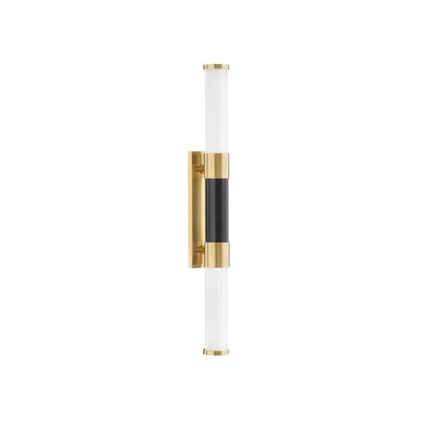 Double Wall Light with Dual Shades - Brass, Bronze image