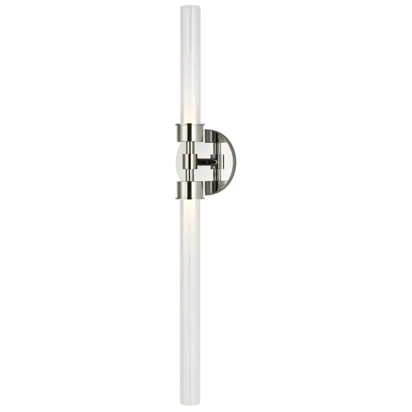 Double Wall Light with LED - Polished Nickel
