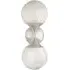 Double Wall Light with Orbs - Polished Nickel