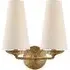Double Wall Light with Shade - Gold, Plaster