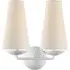 Double Wall Light with Shade - White, Plaster